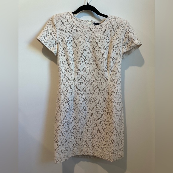 French Connection Dresses & Skirts - French Connection Cream Floral Lace Dress
